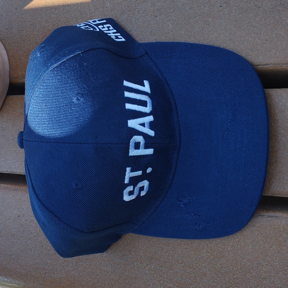 APCO St Paul Saints Embroidered CHS Field Strap-on Blue White Hat OS